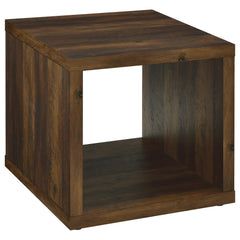 Tampa Furniture Outlet - Coaster - Frisco Square Engineered Wood Side End Table Dark Pine - 710507