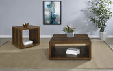 Tampa Furniture Outlet - Coaster - Frisco 2-piece Coffee and End Table Set Dark Pine - 710508-S2