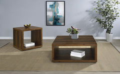 Tampa Furniture Outlet - Coaster - Frisco 2-piece Coffee and End Table Set Dark Pine - 710508-S2