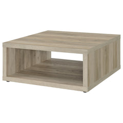 Frisco Square Engineered Wood Coffee Table Distressed Pine