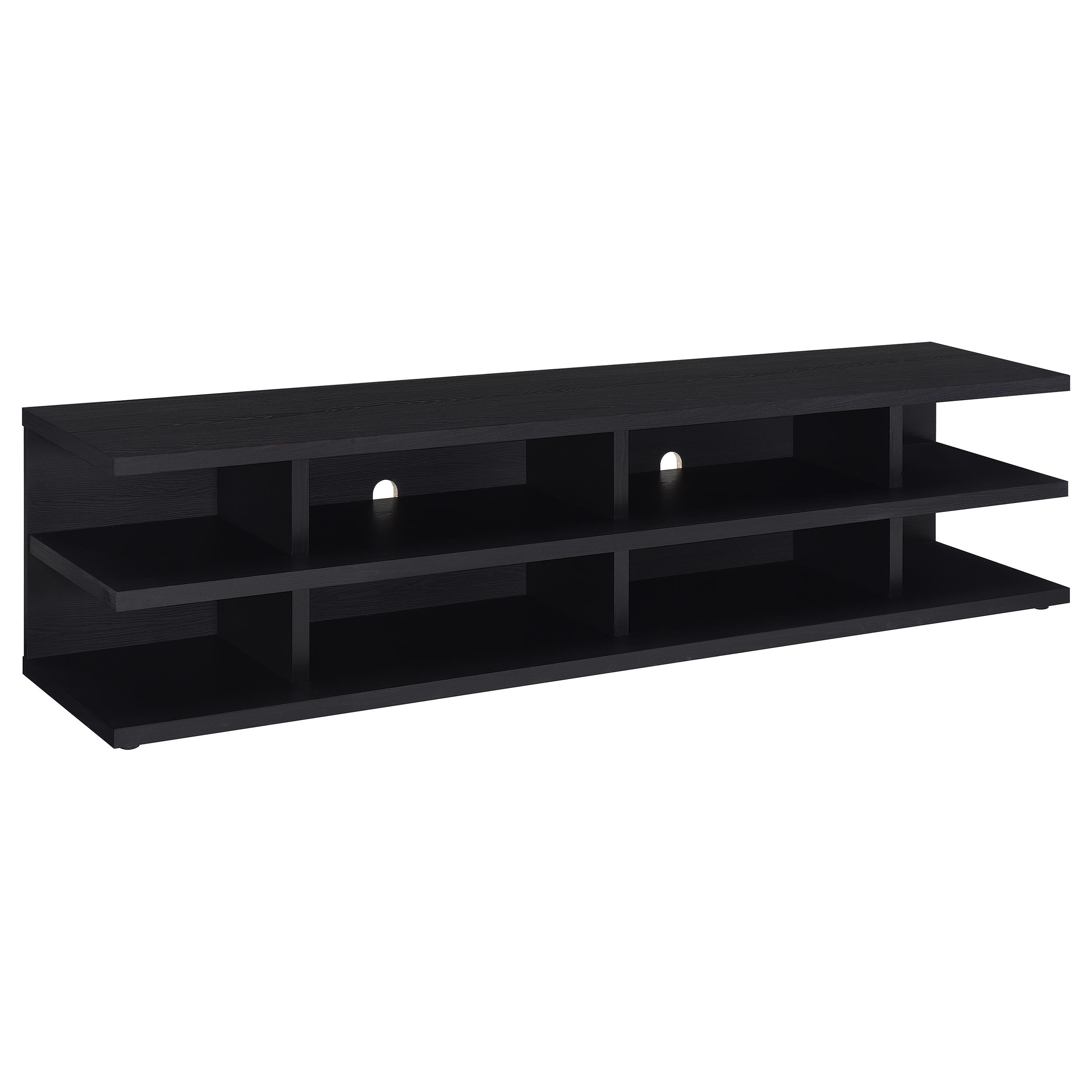 Tampa Furniture Outlet - Coaster - Cartmill 78-inch 2-tier TV Stand Media Console Black - 710533