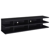 Tampa Furniture Outlet - Coaster - Cartmill 78-inch 2-tier TV Stand Media Console Black - 710533