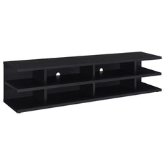 Tampa Furniture Outlet - Coaster - Cartmill 78-inch 2-tier TV Stand Media Console Black - 710533