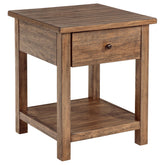 Tampa Furniture Outlet - Coaster - Payne 1-drawer Wood End Table with Shelf Distressed Brown - 710547
