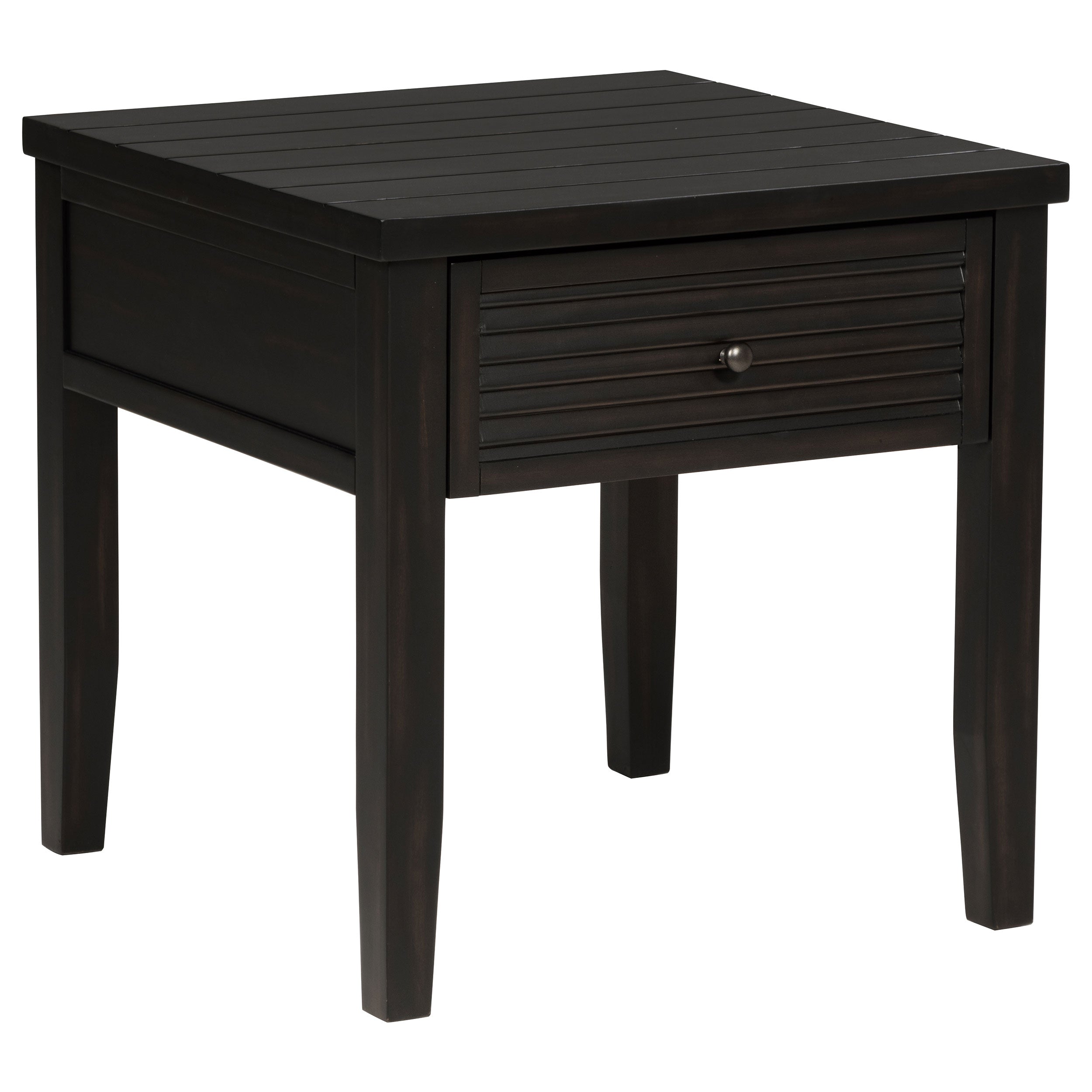 Tampa Furniture Outlet - Coaster - Concord 1-drawer Square End Table Distressed Java - 710577