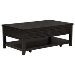 Tampa Furniture Outlet - Coaster - Concord 2-drawer Rectangular Coffee Table Distressed Java - 710578