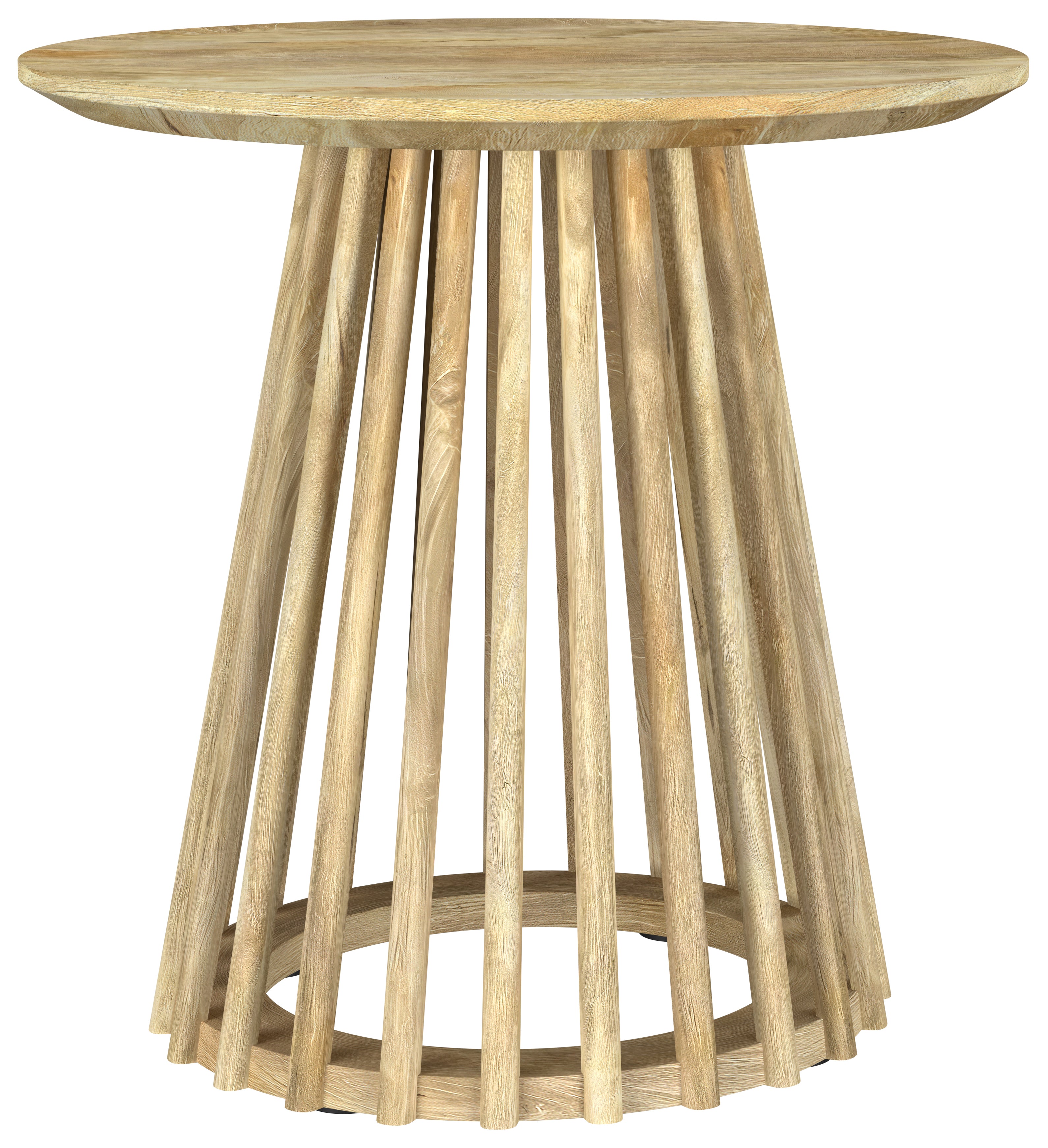 Tampa Furniture Outlet - Coaster - Touhy Round Solid Wood End Side Table Natural Mango - 710607