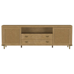 Arini Rattan Cane 2-door TV Stand Media Console Sand Wash