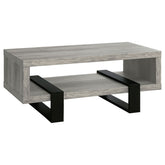 Tampa Furniture Outlet - Coaster - Dinard Engineered Wood Cocktail Coffee Table Grey Driftwood - 720878