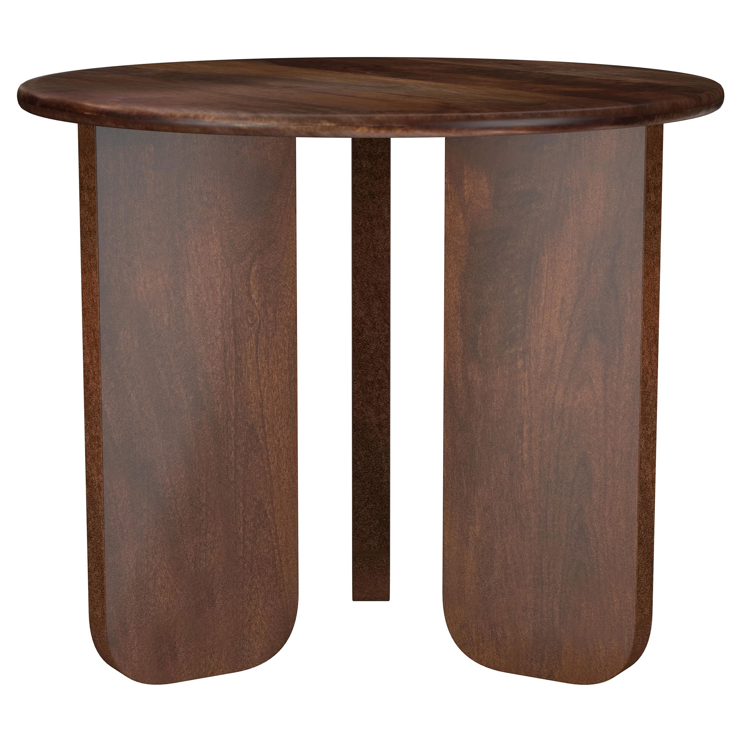 Tampa Furniture Outlet - Coaster - Dale Round Solid Mango Wood Side End Table Brown - 721997