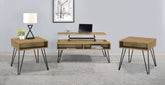 Tampa Furniture Outlet - Coaster - Fanning 3-piece Lift Top Coffee and End Table Set Golden Oak - 723368-S3