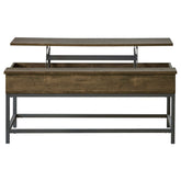 Tampa Furniture Outlet - Coaster - Byers Engineered Wood Lift Top Coffee Table Brown Oak - 723778