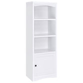 Tampa Furniture Outlet - Coaster - Laughlin 4-shelf Engineered Wood Media Tower White - 724114