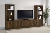 Tampa Furniture Outlet - Coaster - Laughlin 3-piece Entertainment Center TV Stand Dark Pine - 724123-SET
