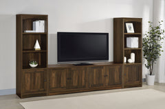 Tampa Furniture Outlet - Coaster - Laughlin 3-piece Entertainment Center TV Stand Dark Pine - 724123-SET