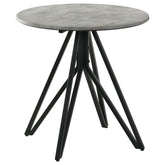 Tampa Furniture Outlet - Coaster - Hadi Round SmartTop Side End Table Cement and Gunmetal - 736177