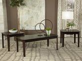 Tampa Furniture Outlet - Coaster - Amaro 3-piece Coffee and End Table Set Dark Brown - 736184
