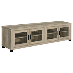 Tampa Furniture Outlet - Coaster - Sachin 4-door Engineered Wood 79-inch TV Stand Distressed Pine - 736283