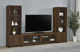 Tampa Furniture Outlet - Coaster - Sachin 3-piece 79-inch TV Entertainment Center Dark Pine - 736293-SET
