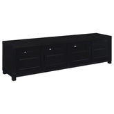 Tampa Furniture Outlet - Coaster - Jupiter 4-door Engineered Wood 79-inch TV Stand Black - 736303