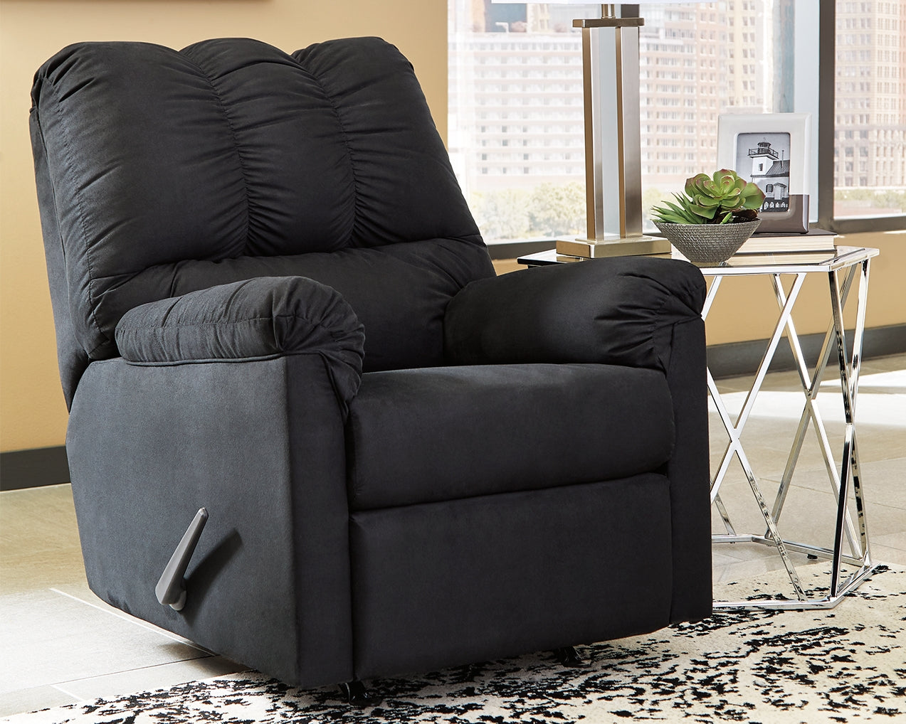 Tampa Furniture Outlet Lutz - Ashley Furniture - Darcy Living Room - Rocker Recliner / Black - 7500825