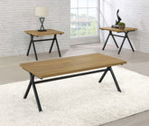 Tampa Furniture Outlet - Coaster - Colmar 3-piece Engineered Wood Coffee Table Set Golden Oak - 753424
