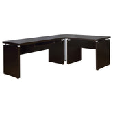 Tampa Furniture Outlet - Coaster - Skylar 83-inch L-Shaped Office Computer Desk Cappuccino - 800891L