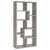 Tampa Furniture Outlet - Coaster - Theo 71-inch 6-shelf Bookshelf Grey Driftwood - 801137