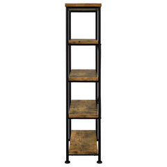 Analiese 63-inch 4-shelf Bookshelf Rustic Nutmeg