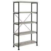 Tampa Furniture Outlet - Coaster - Analiese 63-inch 4-shelf Bookshelf Grey Driftwood - 801546