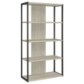 Tampa Furniture Outlet - Coaster - Loomis 72-inch 4-shelf Bookshelf Whitewashed Grey - 805883