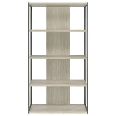 Loomis 72-inch 4-shelf Bookshelf Whitewashed Grey