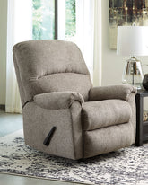 Tampa Furniture Outlet Lutz - Ashley Furniture - Ballinasloe Living Room - Rocker Recliner / Platinum - 8070225