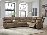 Tampa Furniture Outlet Lutz - Ashley Furniture - Max-Momentum Sectional - 6-Piece Power Reclining Sectional with Audio Console - PC82305S9