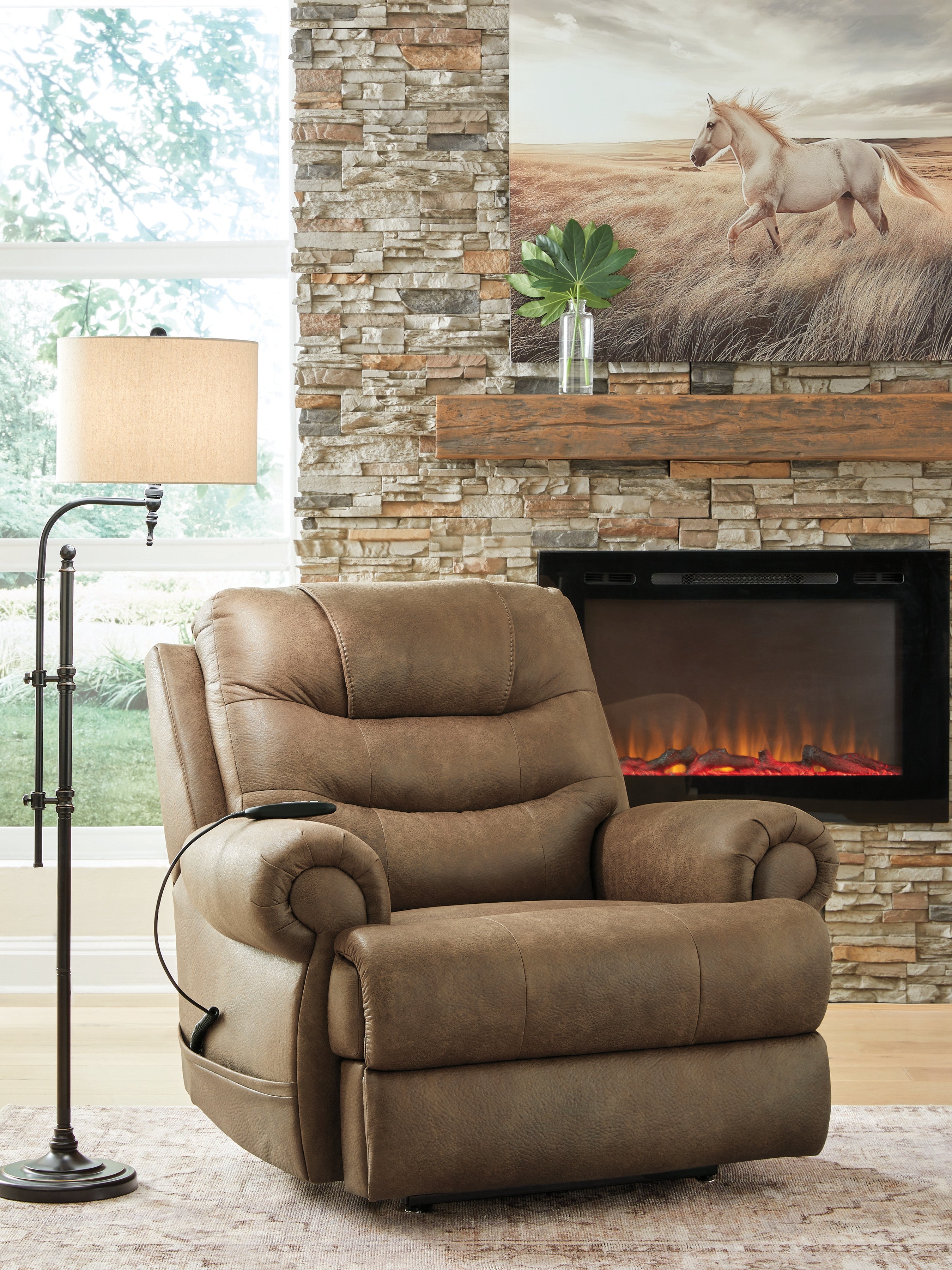 Tampa Furniture Outlet Lutz - Ashley Furniture - Revived and Restored Living Room - Power Lift Recliner - PC8240712