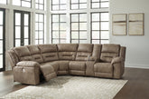 Tampa Furniture Outlet Lutz - Ashley Furniture - Ravenel Sectional - 3-Piece Power Reclining Sectional / Fossil - 83106S2
