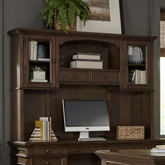 Hartshill 2-door Hutch with Shelves Burnished Oak