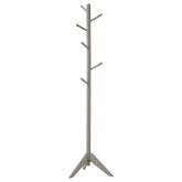 Tampa Furniture Outlet - Coaster - Devlin 6 Hook Freestanding Wood Coat Rack Hat Hanger Grey - 900632