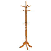 Tampa Furniture Outlet - Coaster - Achelle 11 Hook Freestanding Coat Rack Hanger Golden Brown - 900759