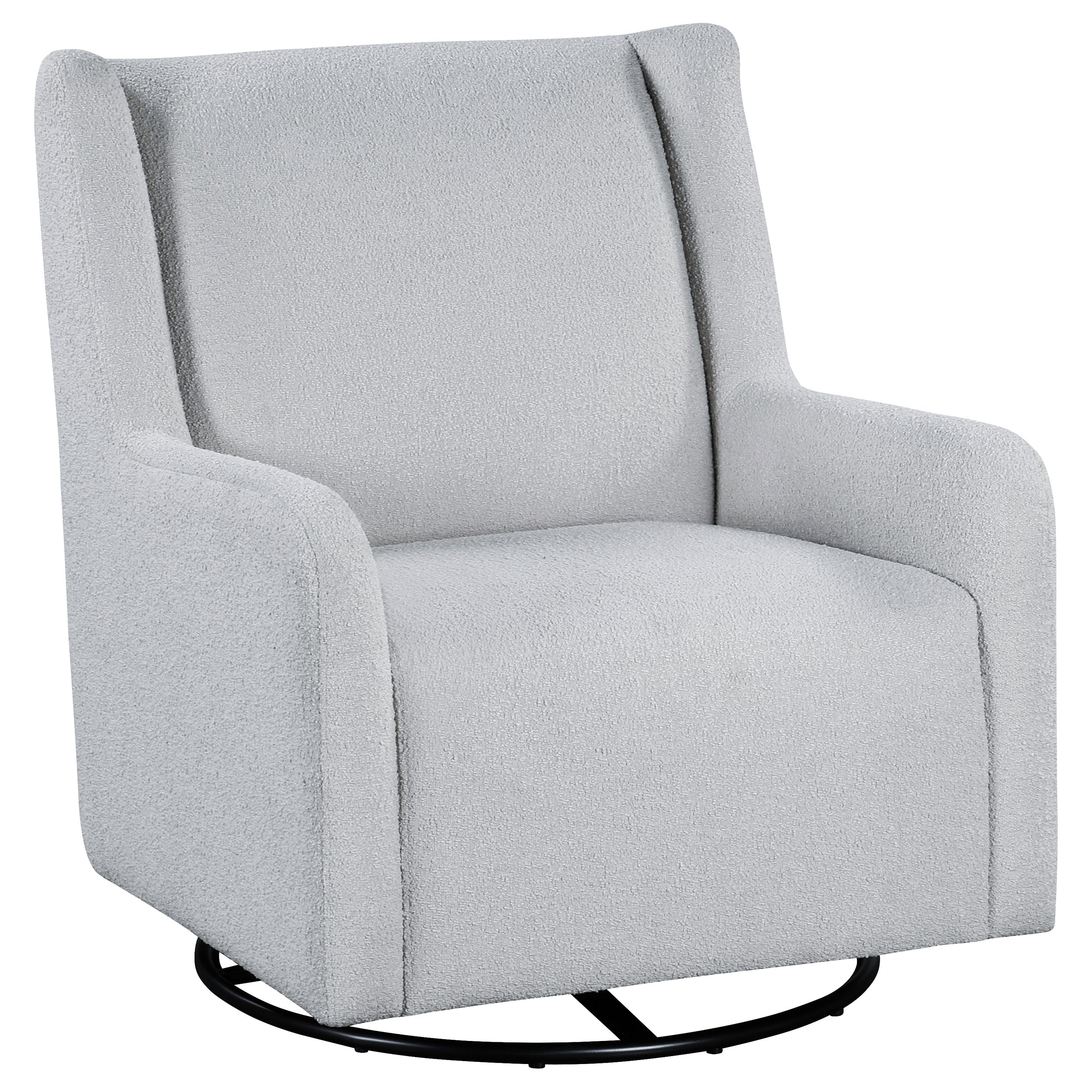 Tampa Furniture Outlet - Coaster - Serra Boucle Upholstered Swivel Glider Dove Grey - 902454