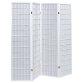 Tampa Furniture Outlet - Coaster - Roberto 4-Panel Room Divider Folding Shoji Screen White - 902626