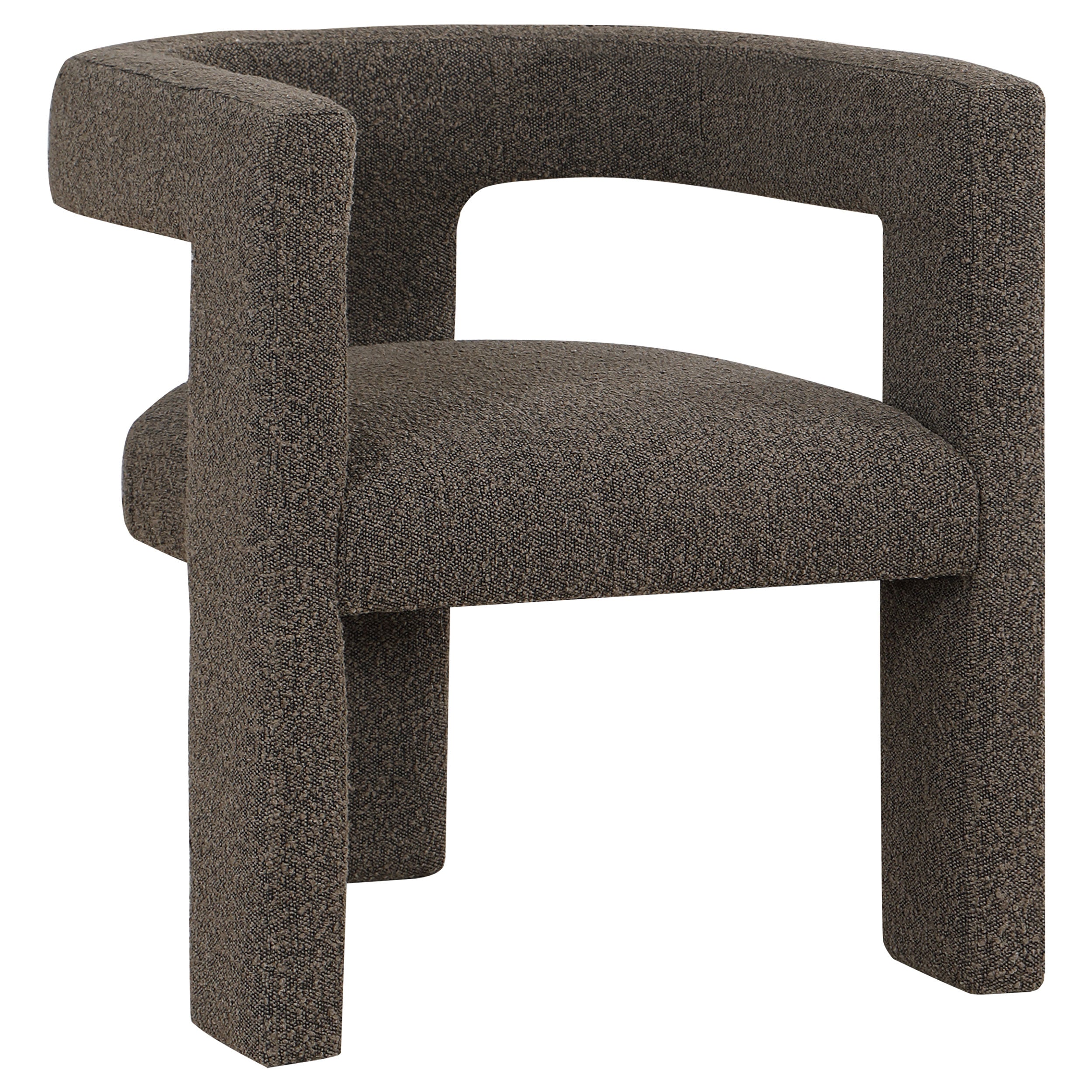 Tampa Furniture Outlet - Coaster - Petra Boucle Upholstered Accent Side Chair Chocolate Brown - 902880