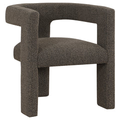 Tampa Furniture Outlet - Coaster - Petra Boucle Upholstered Accent Side Chair Chocolate Brown - 902880