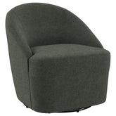 Tampa Furniture Outlet - Coaster - Leon Upholstered Barrel Accent Swivel Chair Hunter Green - 903075