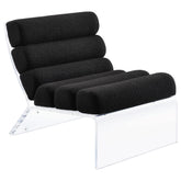 Tampa Furniture Outlet - Coaster - Serreta Boucle Upholstered Armless Acrylic Chair Black - 903162