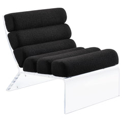 Tampa Furniture Outlet - Coaster - Serreta Boucle Upholstered Armless Acrylic Chair Black - 903162