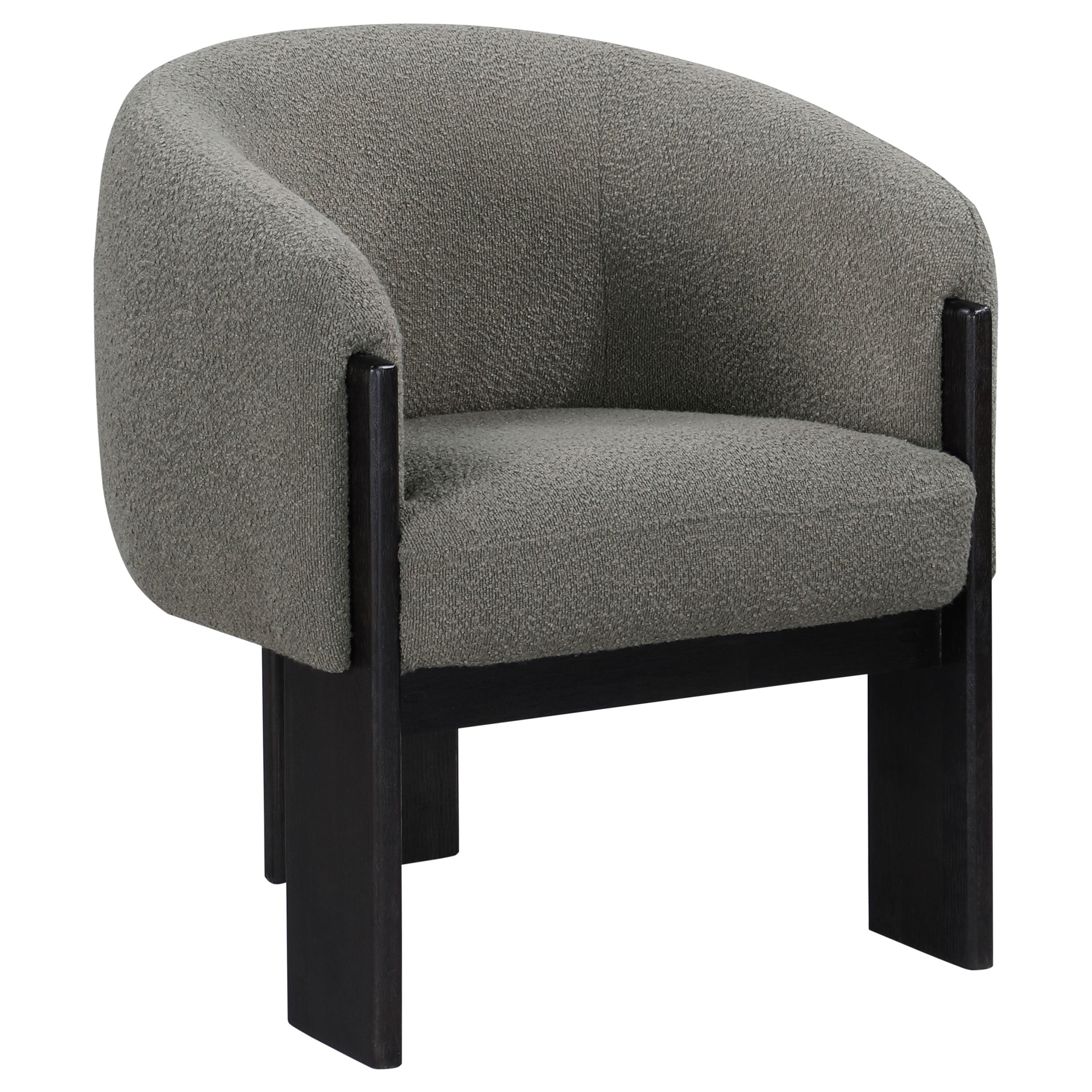 Tampa Furniture Outlet - Coaster - Valdez Boucle Upholstered Barrel Back Accent Chair Brown - 903166