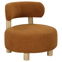 Tampa Furniture Outlet - Coaster - Zonie Boucle Upholstered Barrel Back Accent Chair Orange - 903167