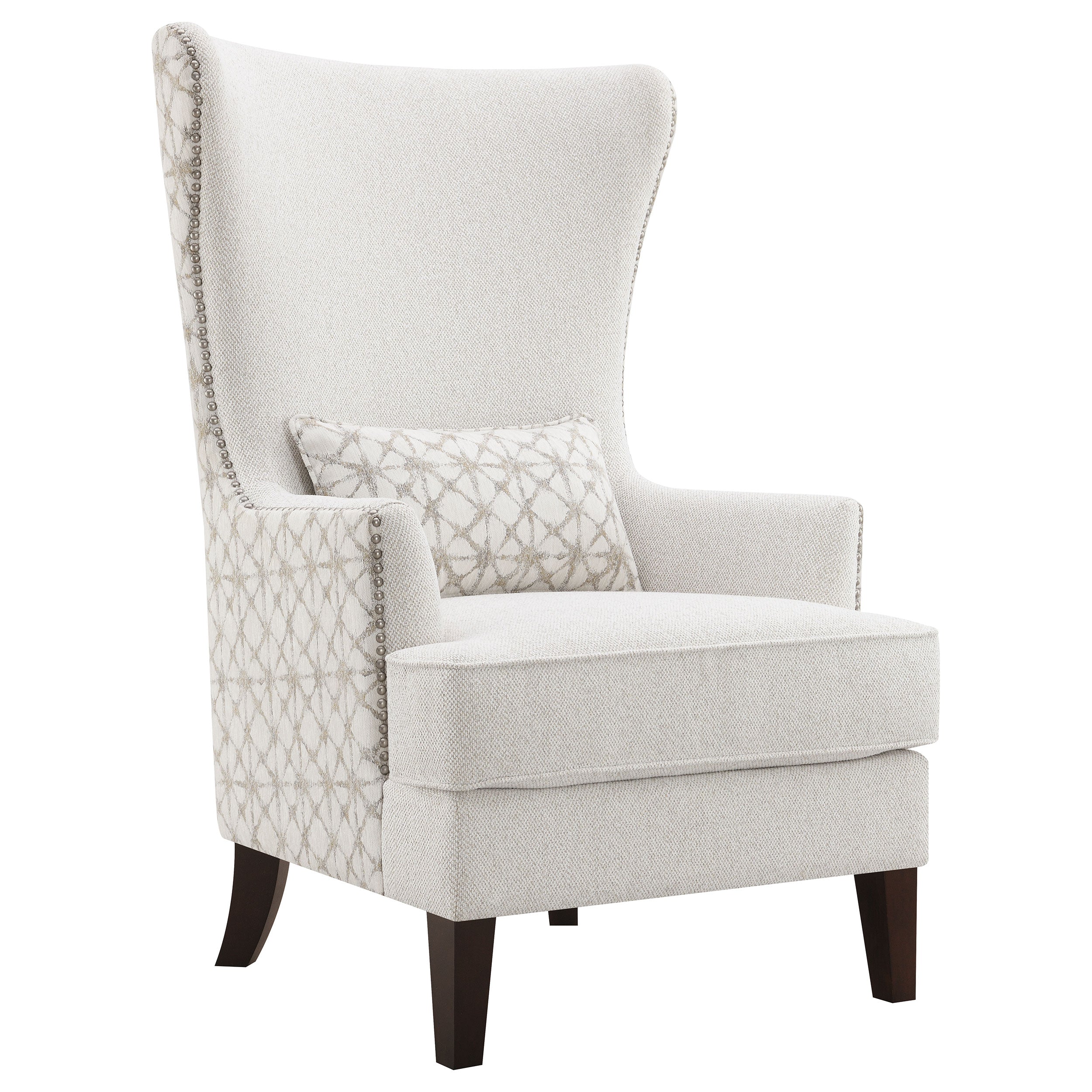 Tampa Furniture Outlet - Coaster - Pippin Upholstered High Wingback Accent Chair Latte - 904066
