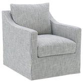 Tampa Furniture Outlet - Coaster - Winter Upholstered Sloped Arm Accent Swivel Chair Grey - 904137
